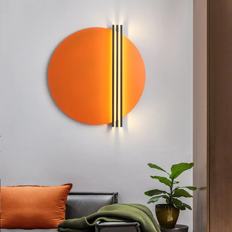 Afralia™ Circular Wall Lamp: Nordic Designer LED Light for Bedroom and Living Room