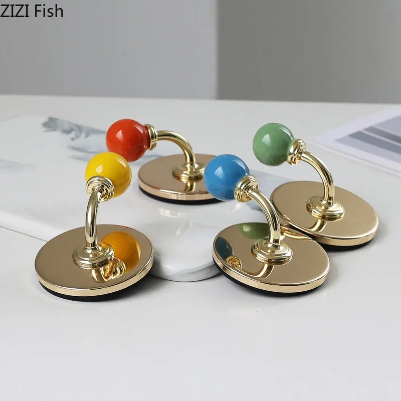 Afralia™ Colorful Wall Hooks Storage Organizer for Hats and Clothes