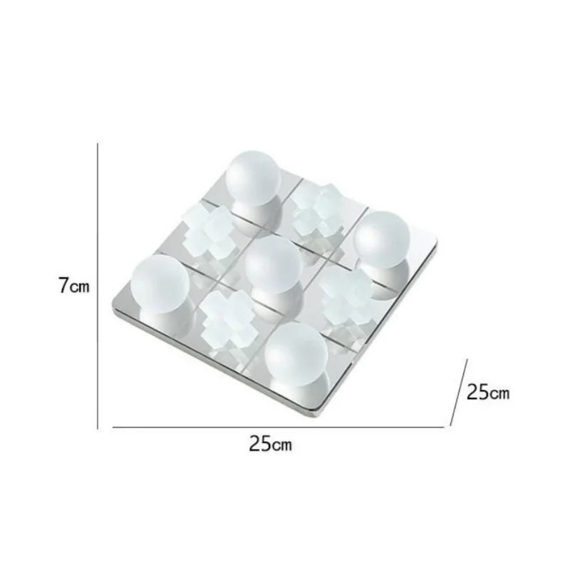 Afralia™ Frosted Glass Geometric Chessboard - Home Decor Handicrafts & Accessories