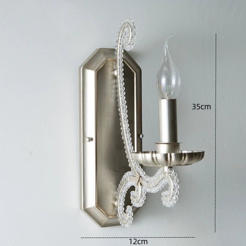 Afralia™ Crystal LED Chandelier: French Living Room Retro E14 Pendant Light for Home Decor