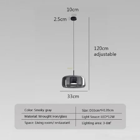 Afralia™ Glass Pendant Light Luxury Nordic Led Hanging Lamp Modern Bedroom Fixture