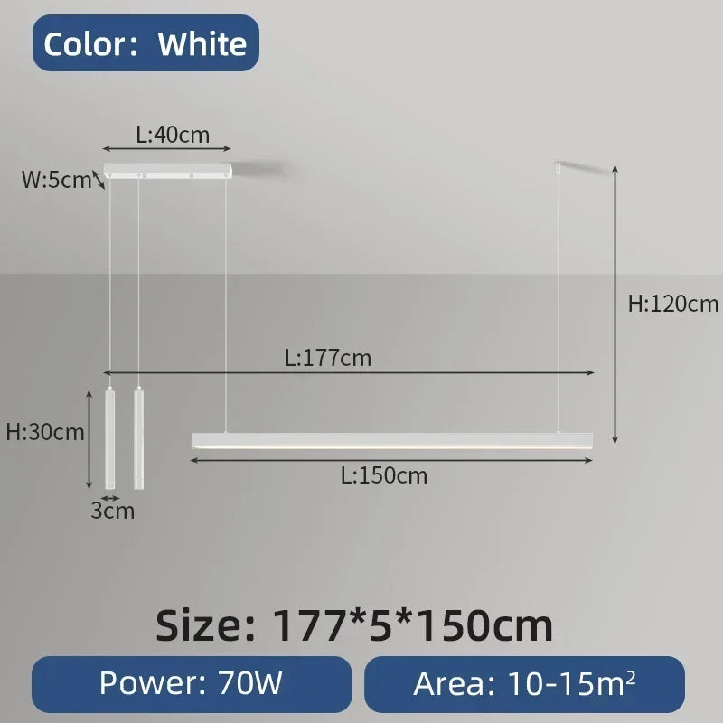 Afralia™ Minimalist Dimmable Chandelier for Dining Kitchen Office Bar Pendant Lighting