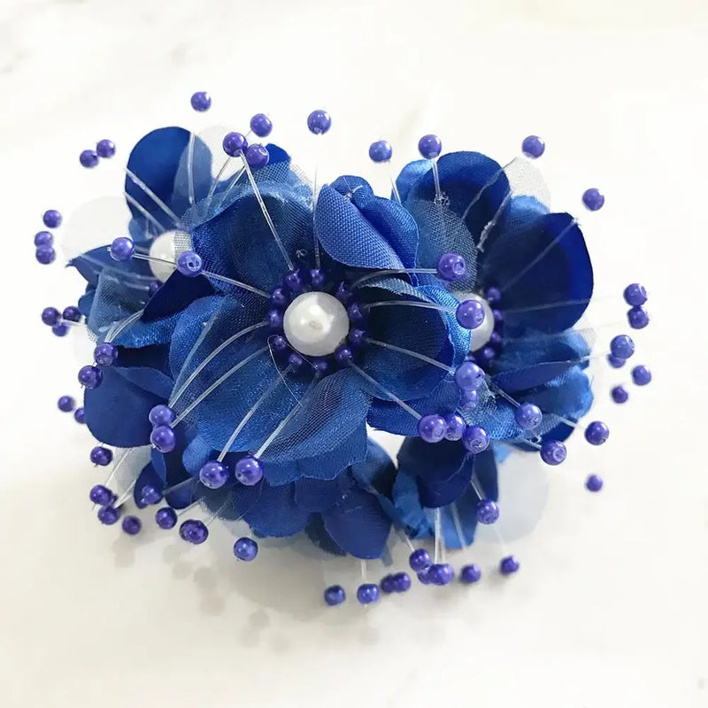 Afralia™ Royal Blue Flower Cherry Stamen Berries Bundle for DIY Christmas Wedding Decor