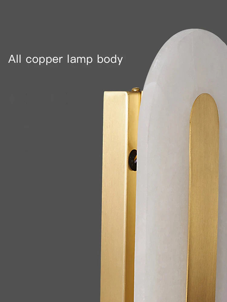 Afralia™ Marble LED Wall Sconce Lighting for Bedroom, Hotel, Living Room - Elegant Decor Fixture