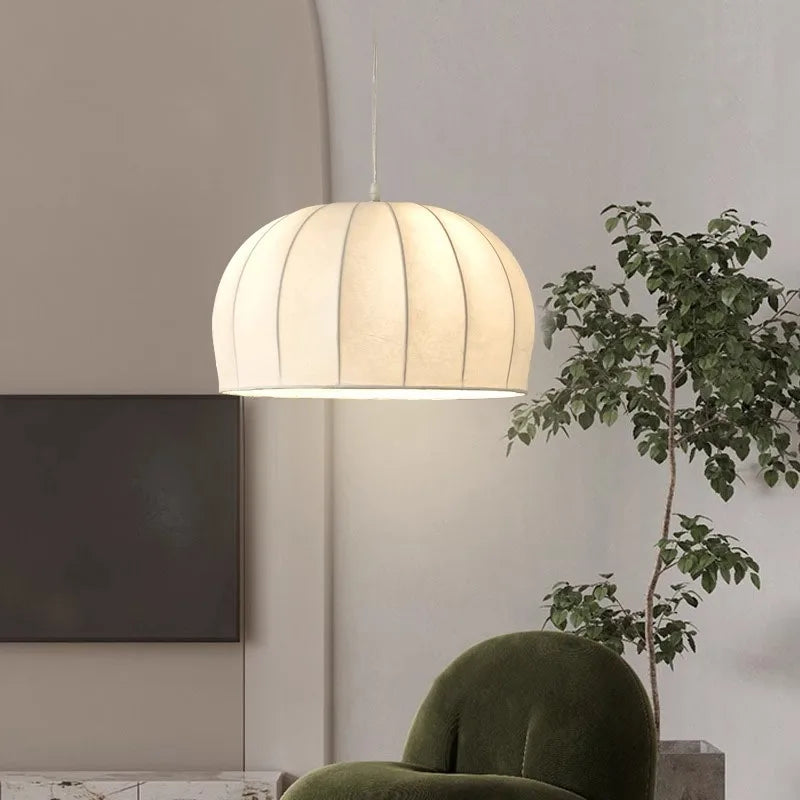 Afralia™ Elegant Silk Pendant Light for Dining Living Bedroom