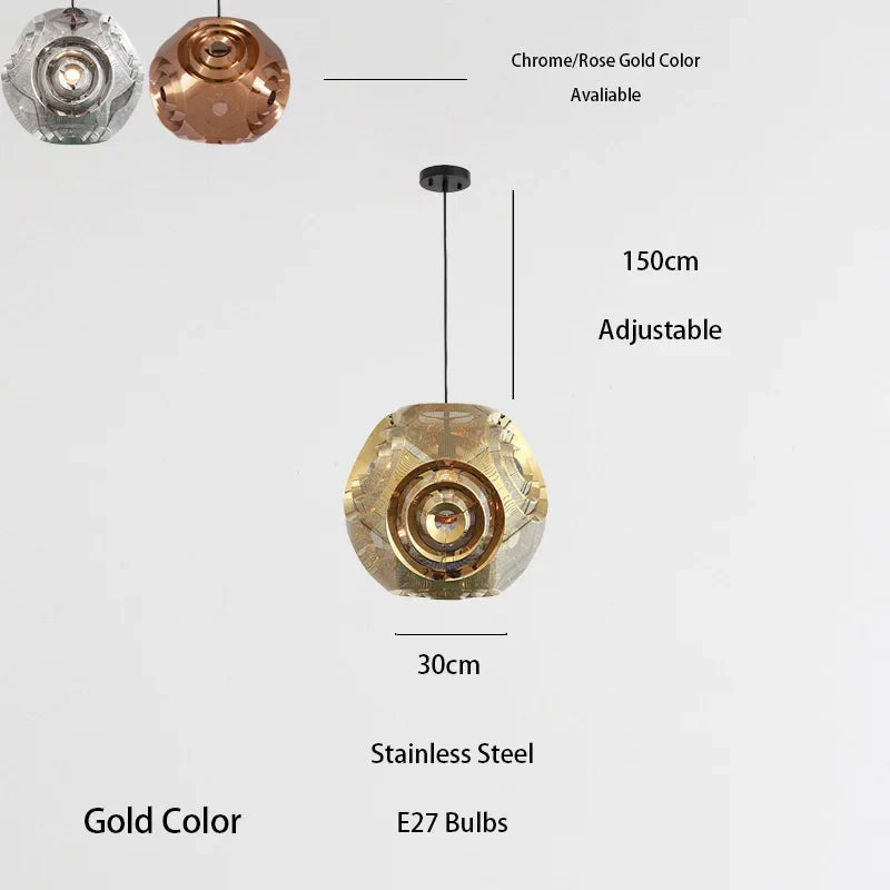 Afralia™ Stainless Steel LED Pendant Lighting for Bedroom Luxury Lamps