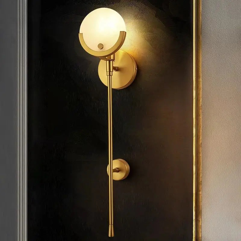 Afralia™ Marble LED Wall Lamp: Stylish Lighting for Home Decor - Bedroom, Living Room & More