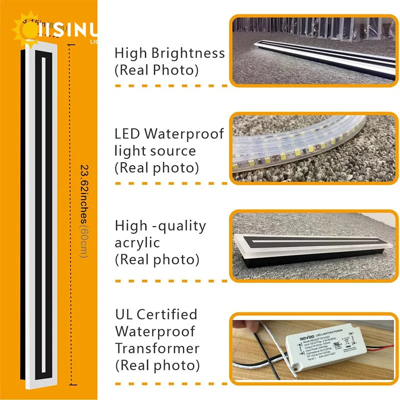 Afralia™ LED Outdoor Wall Lamp IP65 Waterproof Aluminum Lighting Fixture