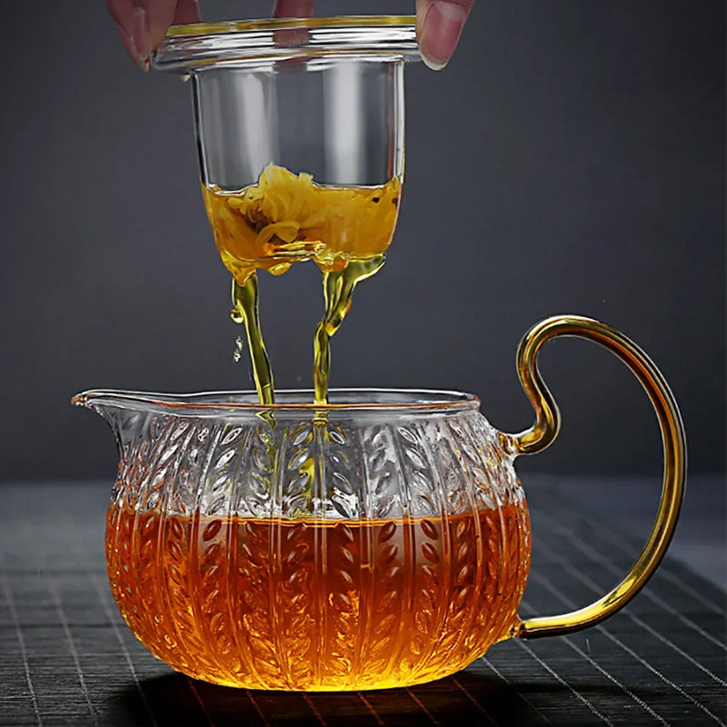 Afralia™ Glass Teapot Infuser Gaiwan Puer Japanese Tea Pot Kitchen Accessories