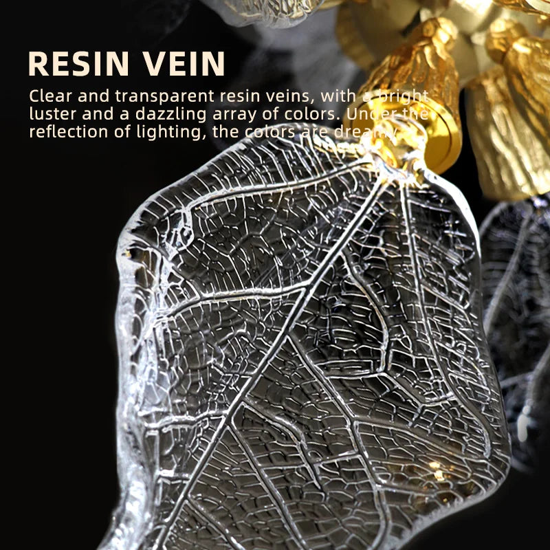 Afralia™ Leaf-Shaped Pendant Lights for Bedroom, Living Room, and Restaurant