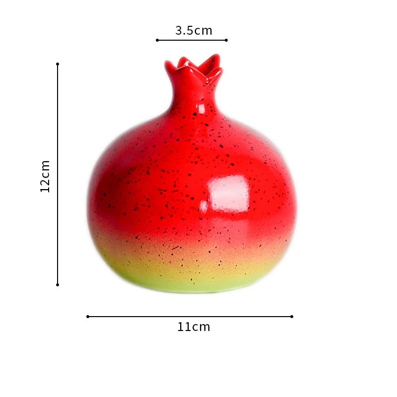 Afralia™ Pomegranate Ceramic Vase: Unique Flower Arrangement Accessory