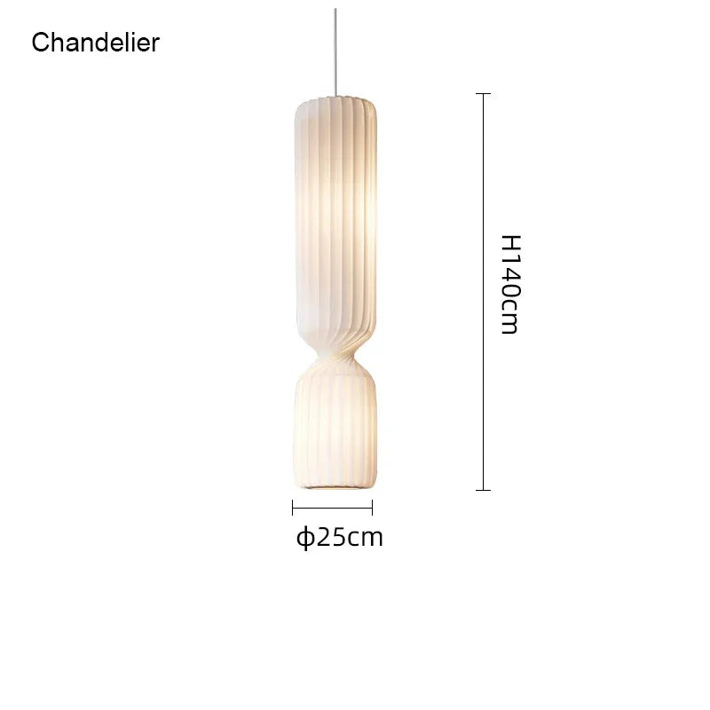 Afralia™ Art Deco LED Pendant Light with White Fabric Shade for Dining Room