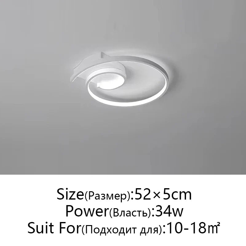 Afralia™ Modern Nordic Art LED Ceiling Lamp for Bedroom & Study
