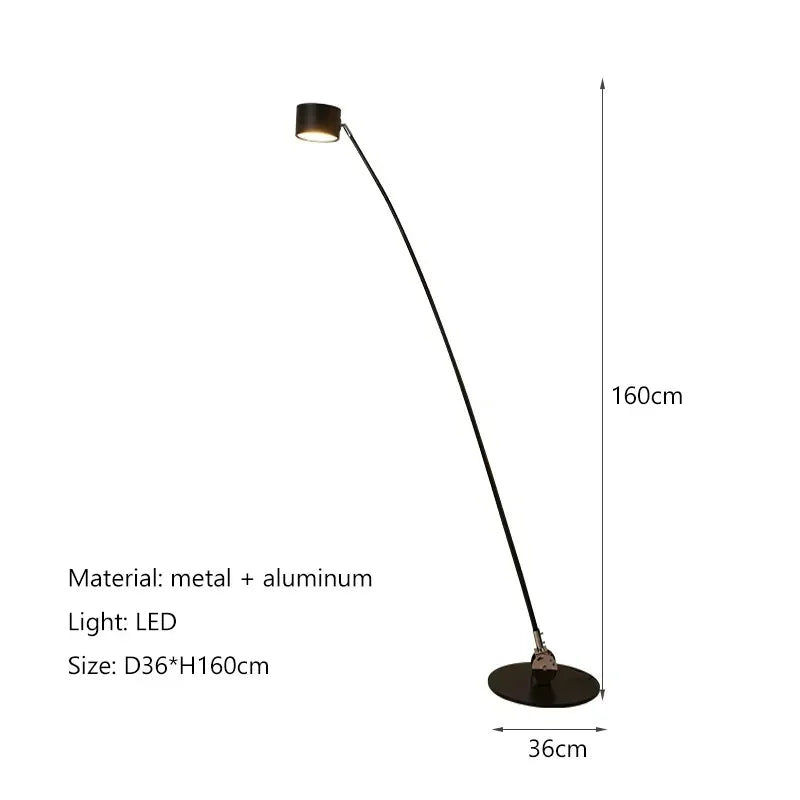 Afralia™ Black Floor Lamp | Nordic Style LED Light for Living Room, Bedroom, or Salon