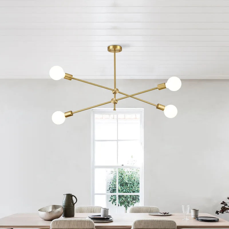 Afralia™ Magic Bean Iron Chandelier: Modern Nordic LED Fixture for Living Room & Bedroom