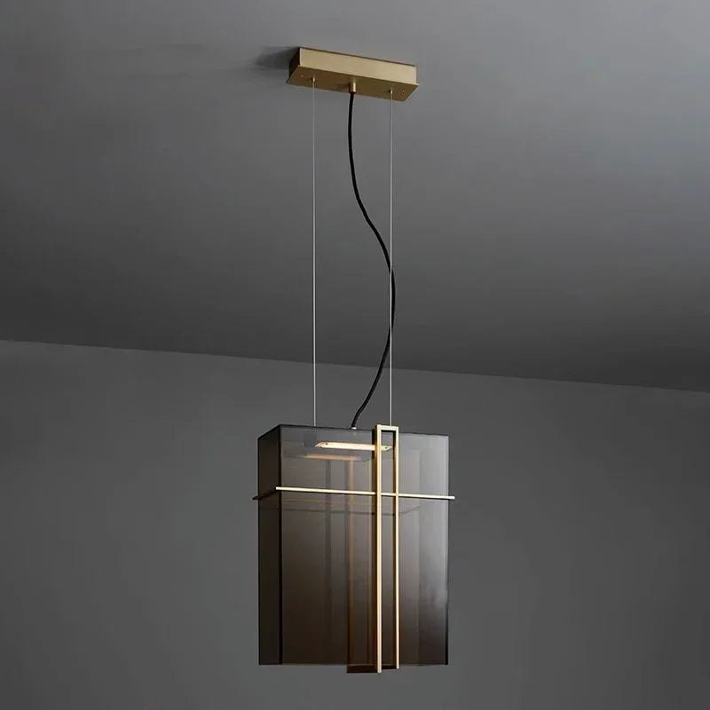 Afralia™ Glass Pendant Light: Modern Italian Design, Creative LED, Small SizeListBox, Ceiling Kitchen Island Bedside Décor.