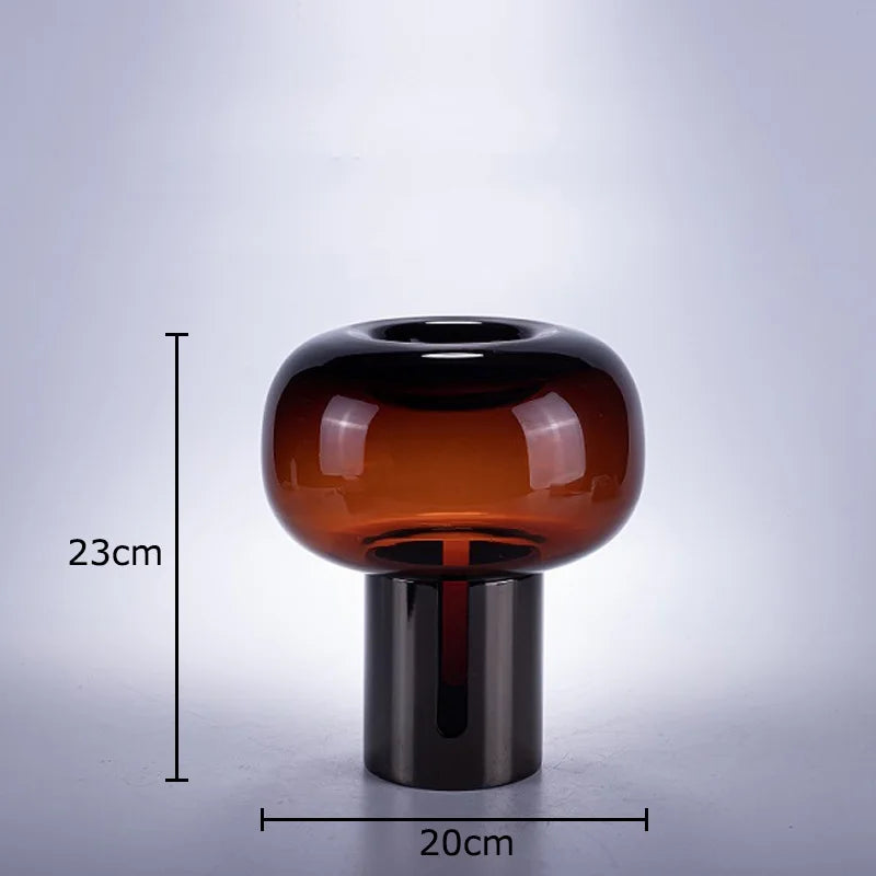 Afralia™ Dark Glass Vase for Desk Decor, Creative Hydroponics Floral Ornaments