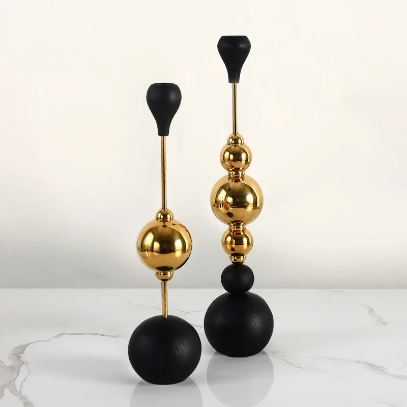 Afralia™ Golden Stainless Steel Candle Holder for Wedding Decor