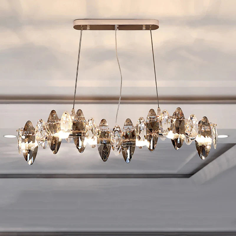 Afralia™ Kristal 2024 Chandelier LED Light for Dining and Living Room Decor