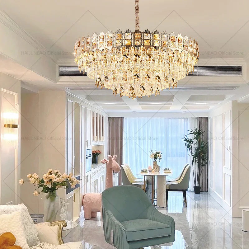 Afralia™ Crystal Chandelier: Modern Net Red Living Room & Bedroom Luxury Lighting