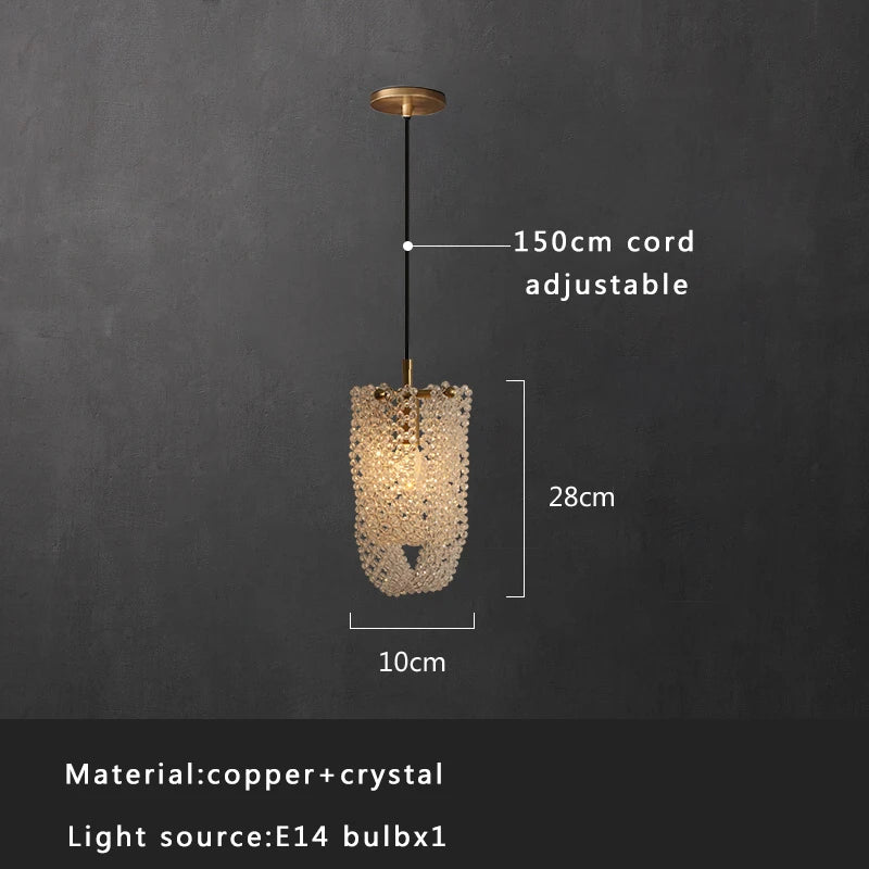 Afralia™ Luxury Copper Pendant Lights for Modern Room Decor