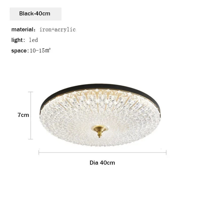Afralia™ Nordic Master Bedroom LED Crystal Ceiling Lamp - Luxury Modern Room Lighting