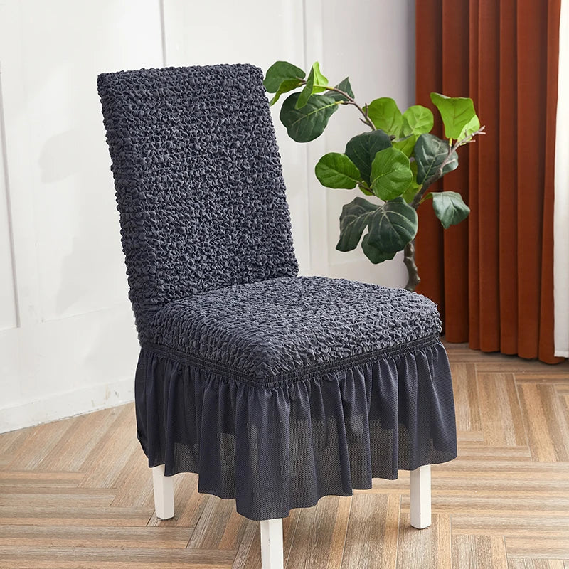Afralia™ Stretch Solid Chair Cover Protector - Wrinkle-Resistant, Premium Quality