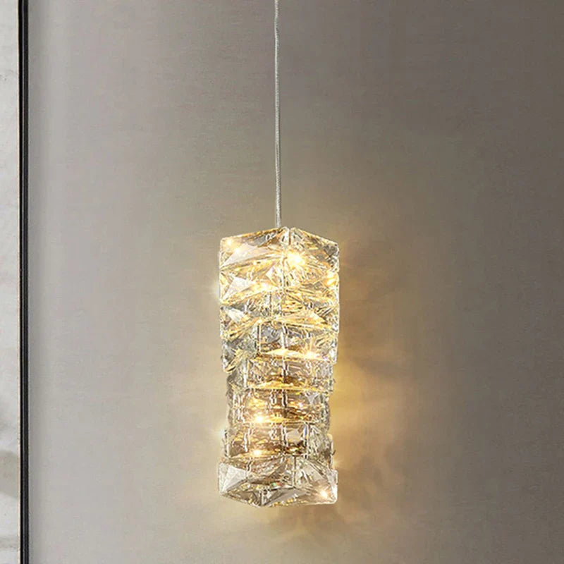 Afralia™ Crystal Pendant Light Small Chandelier for Bedroom Living Room
