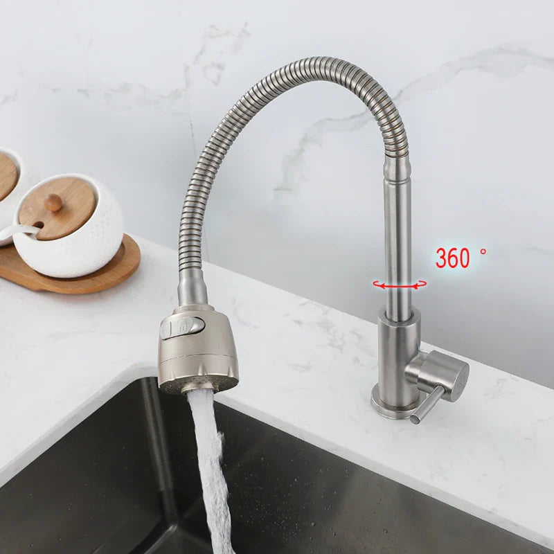 Afralia™ Stainless Steel Rotatable Sink Faucet