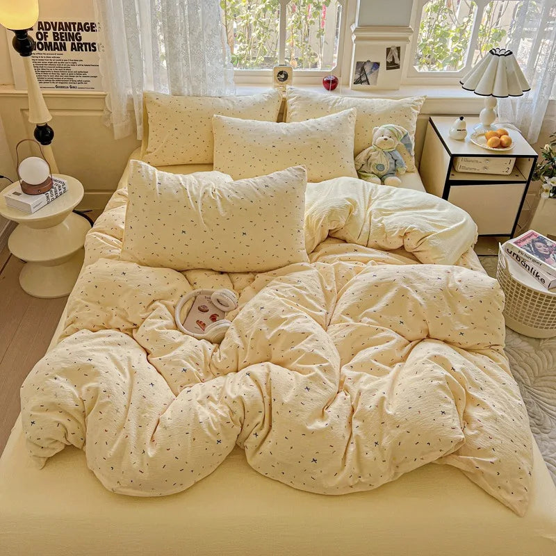 Afralia™ Soft Floral Duvet Cover - Queen King Size Bedding