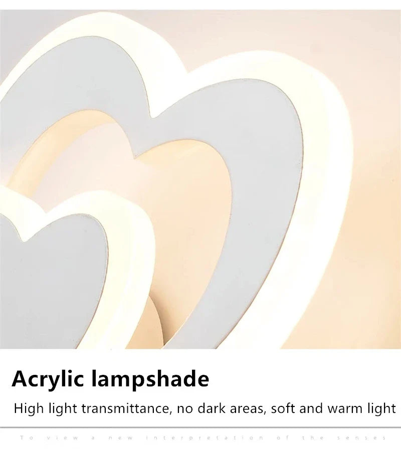 Afralia™ LED Heart Wall Lamp - Nordic Love Design for Bedroom, Living Room & Corridor
