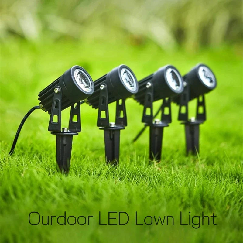 Afralia™ RGB LED Garden Lawn Lamp Remote Control Spike Landscape Spot Lighting