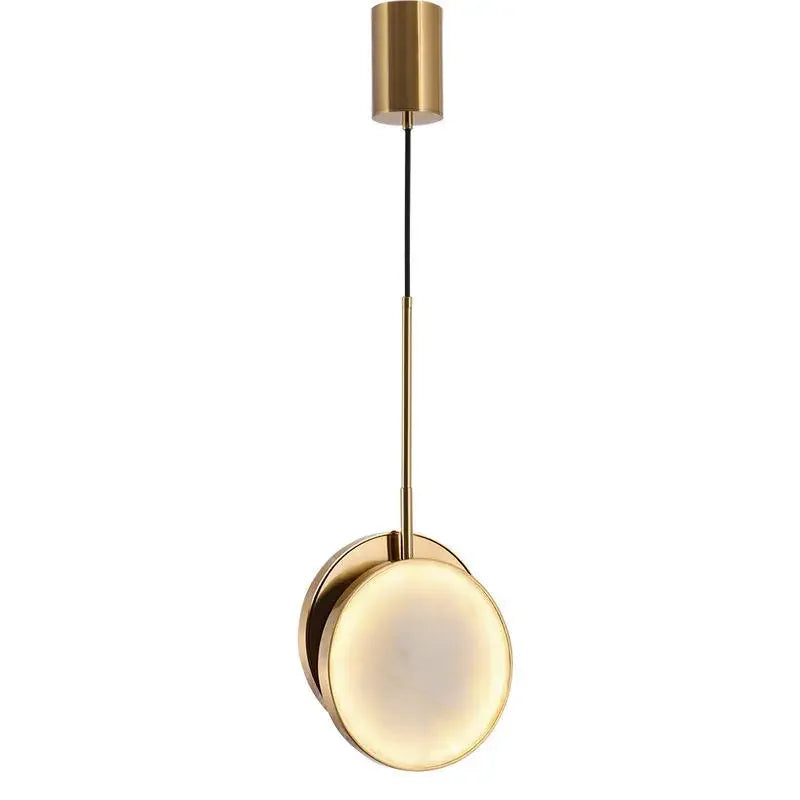 Afralia™ Golden Marble LED Pendant Light: Luxe Nordic Minimalist Decor for Living & Dining Rooms