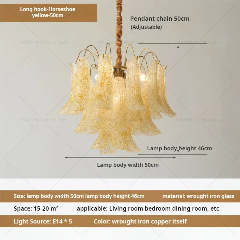 Afralia™ Crystal Chandelier: French Light Luxury Retro Color Living Room Villa Dining Room Lamps