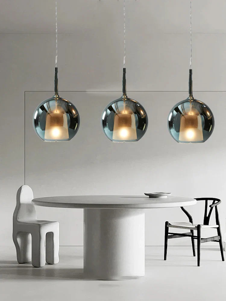 Afralia™ Glass Ball Pendant Lights: Italian Designer Hanging Lamp for Dining Room, Kitchen Island