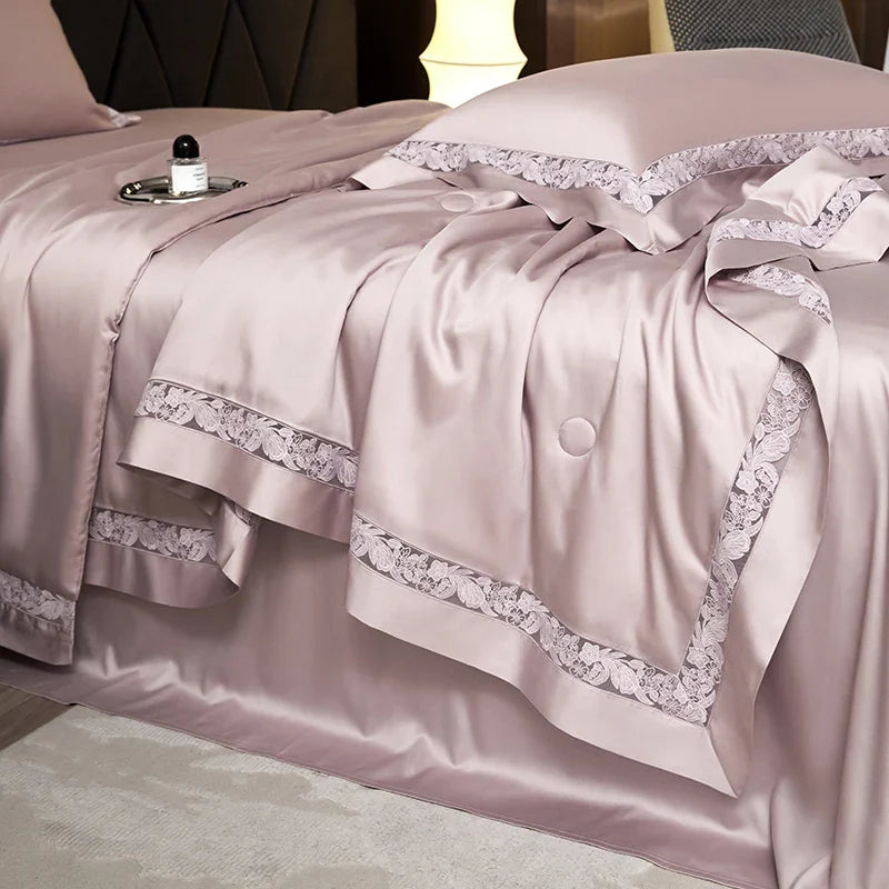 Afralia™ Hollow Lace Summer Bedding Set