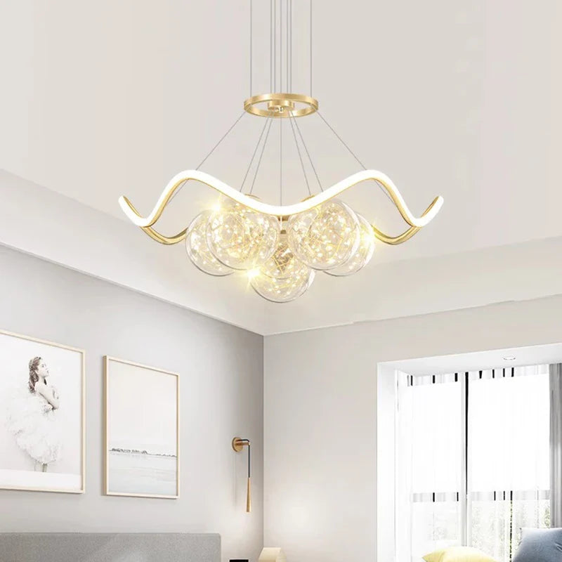 Afralia™ Modern Dine Pendant Lights Indoor Chandelier Ceiling Lamp LED Hanging Light