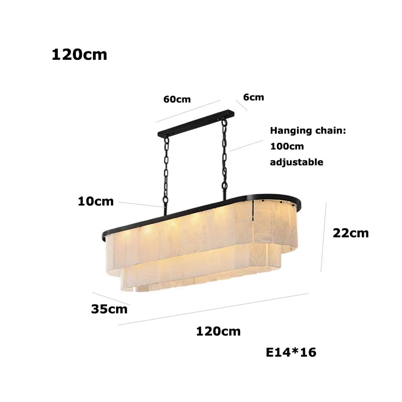 Afralia™ Modern Gold Black Lucite Block Chandelier, Round Oval Lustre Ceiling Lighting E14
