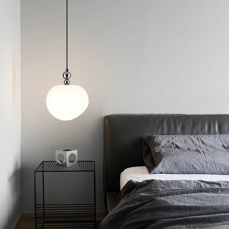 Afralia™ Nordic Chrome Globe Pendant Lights - Modern LED Indoor Light