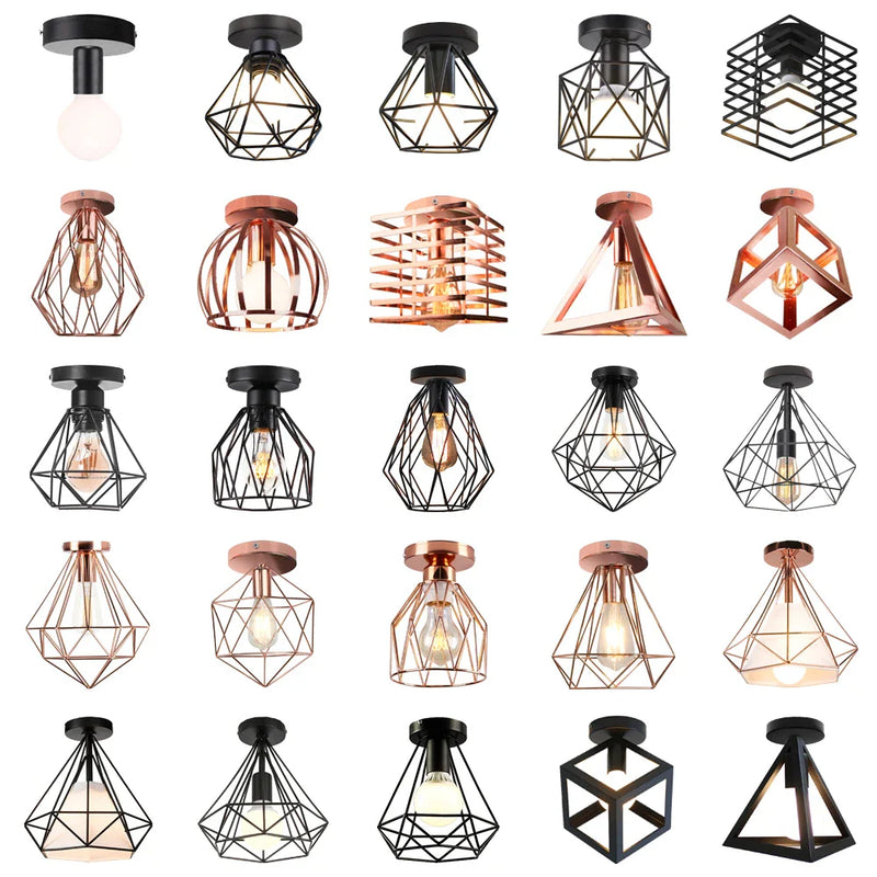 Afralia™ Vintage Industrial Ceiling Light Shade for Modern Kitchen Living Room Decor