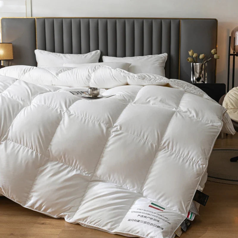 Afralia™ Luxury Goose Down Duvet for Winter, Queen King Size, Five Star Hotel Quality
