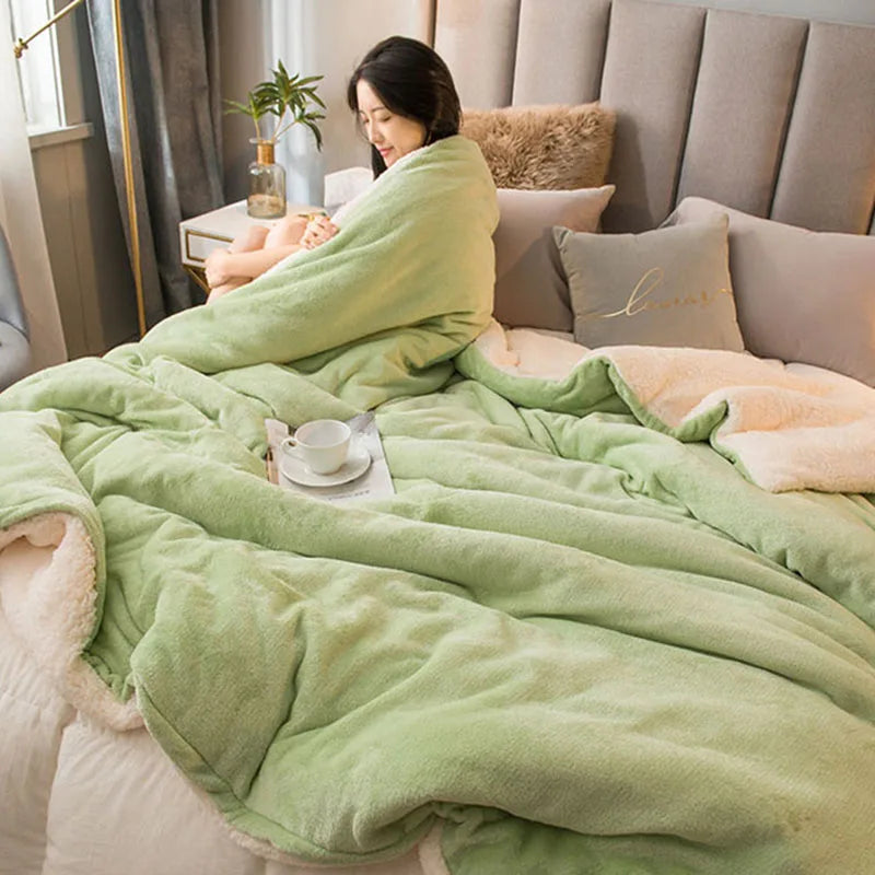 Afralia™ Cozy Dual Use Flannel Duvet Cover - Autumn Winter Warmth Blanket Quilt