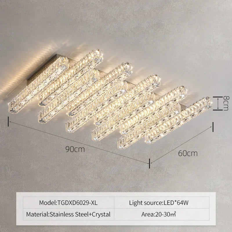 Afralia™ Crystal Ceiling Chandelier Light - Modern Luxury Dimmable LED Luminaire