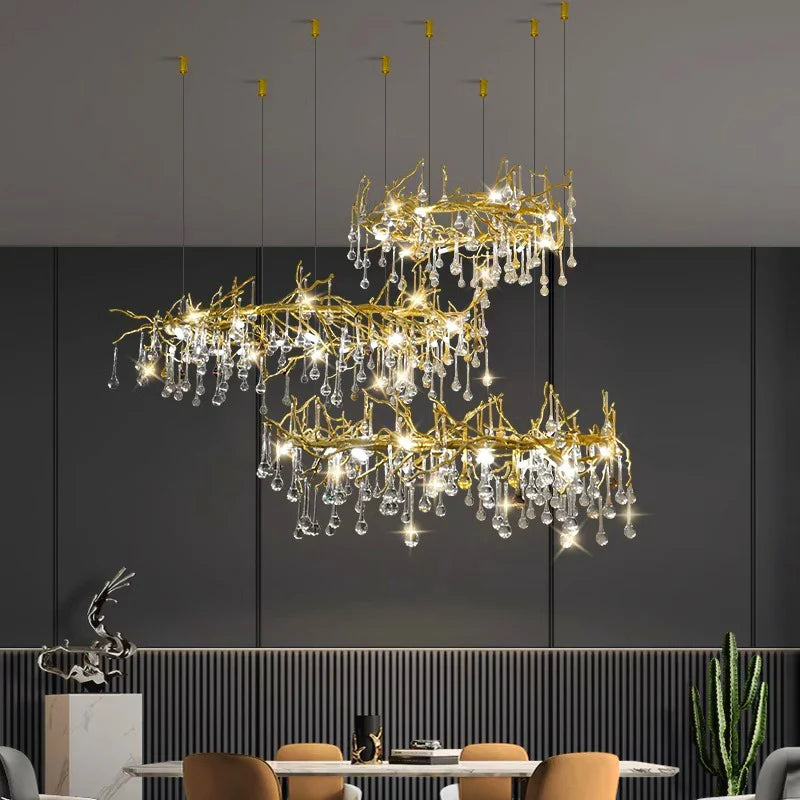 Afralia™ Modern Pendant Light Chandelier for Indoor Dining Room Lighting