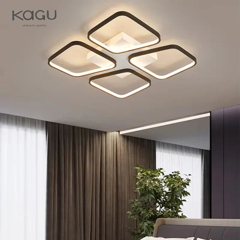 Afralia™ LED Ceiling Lights: Modern, Stylish, Minimalist Black for Living Room and Restaurant
