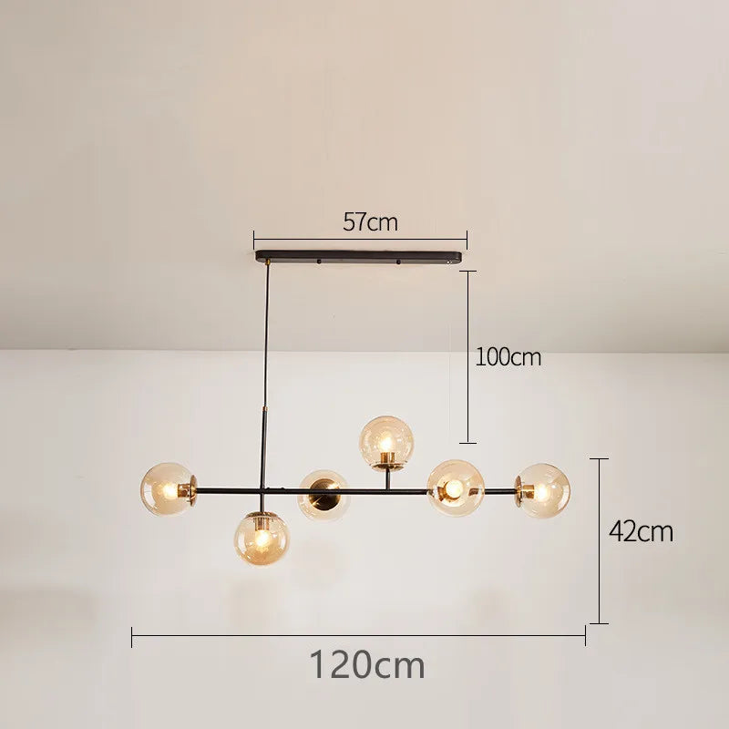 Afralia™ Glass Ball Pendant Lamps for Home Decor and Lighting Fixtures