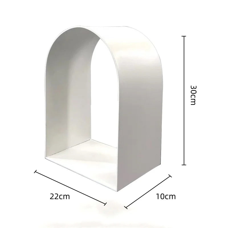 Afralia™ Golden Arches Metal Sculpture Room Decoration Geometric Handicraft Figurine