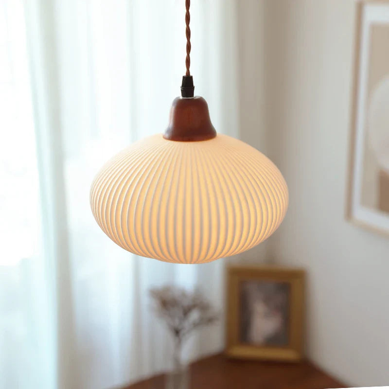 Afralia™ Ceramic LED Pendant Light for Home Decor and Indoor Lighting
