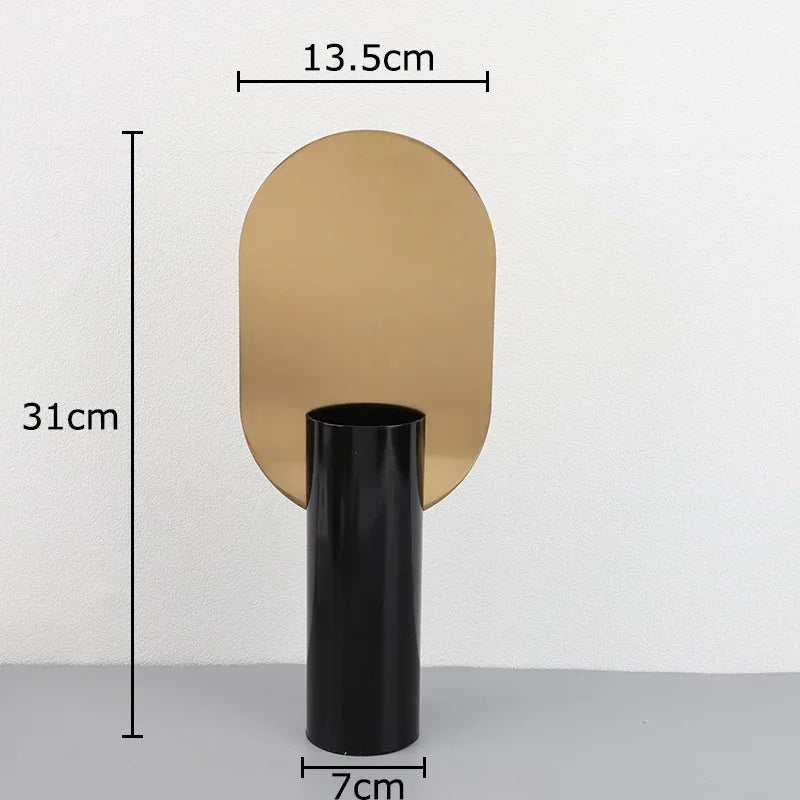 Afralia™ Geometric Cylinder Vase with Artificial Flowers - Modern Home Decor