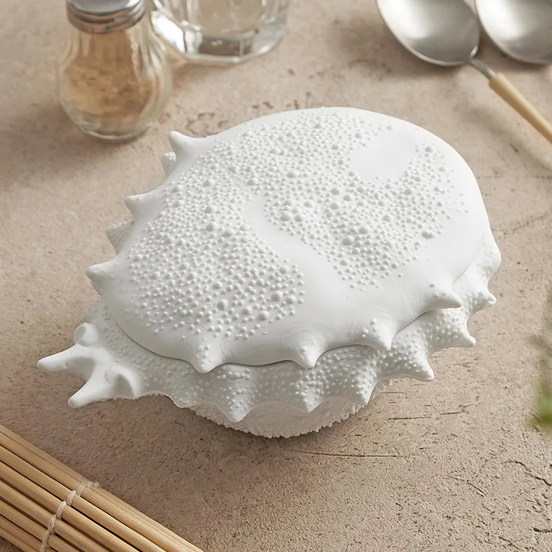 Afralia™ Crab-Shaped Ceramic Soup Bowl with Lid - Specialty Tableware for Restaurants